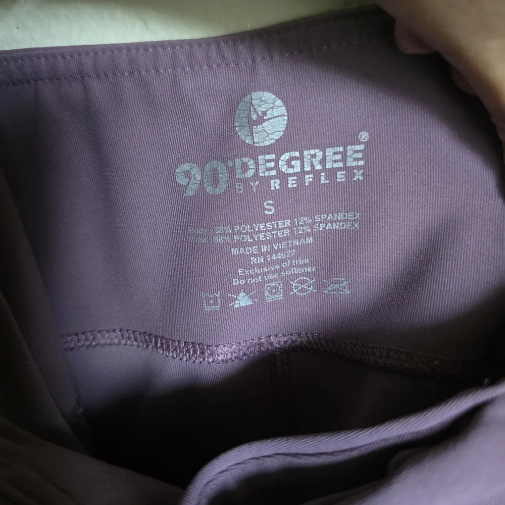 90 Degree By Reflex Purple Leggings Activewear Size Womens Small